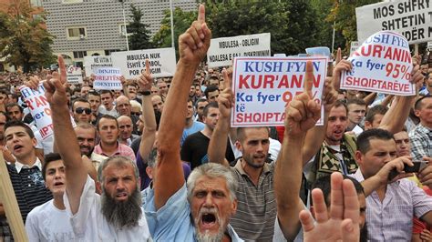 Muslims Protest In Kosovo Capital