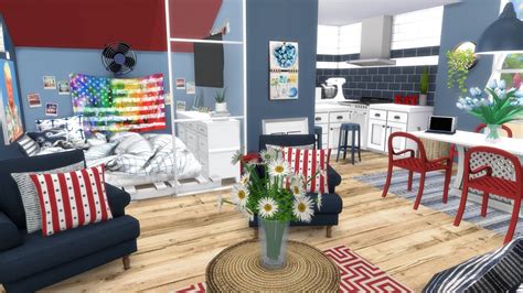 The Sims 4 Fourth Of July Themed Apartment Youtube