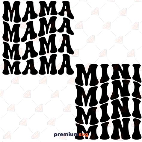 Mama Mini Wavy Svg Wavy T Shirt Designs Premiumsvg