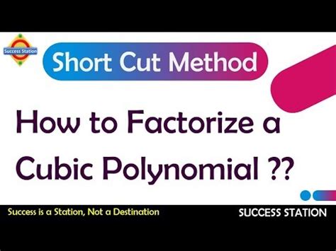 How to factorise a cubic polynomial. How to Factorize a Cubic Polynomial ???? - YouTube