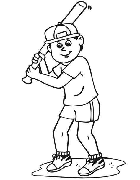 Coloring Pages Boy Playing Cricket Coloring Pages
