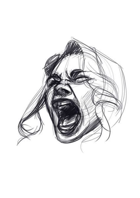 You can also go further and draw in more details…as this is just a sketchy drawing. How to draw screaming faces tutorial by Javi Can Draw ...