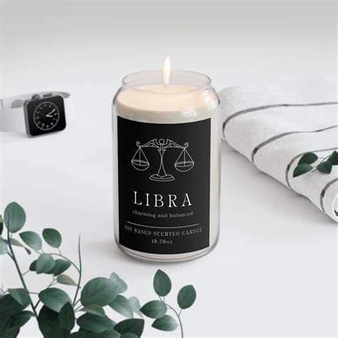 Libra Candle Zodiac Candles Astrology Presents And Etsy