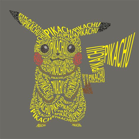 Pikachu Word Art Via Reddit User Iliconwallflower Pikachu Word Art