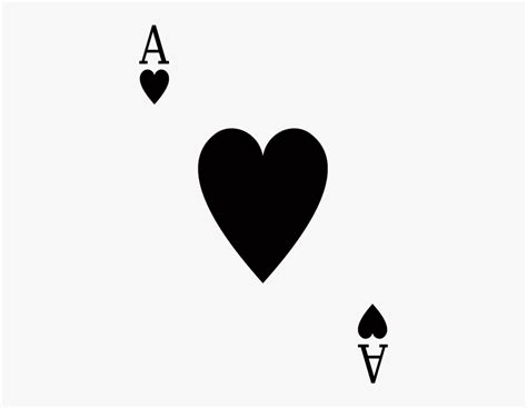 Ace Of Hearts Png Black Ace Of Heart Transparent Png Transparent