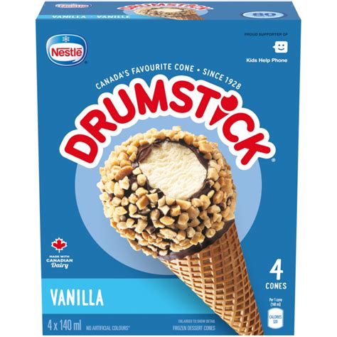Drumstick Vanilla Sundae Cones 4 Pack Nestlé Canada