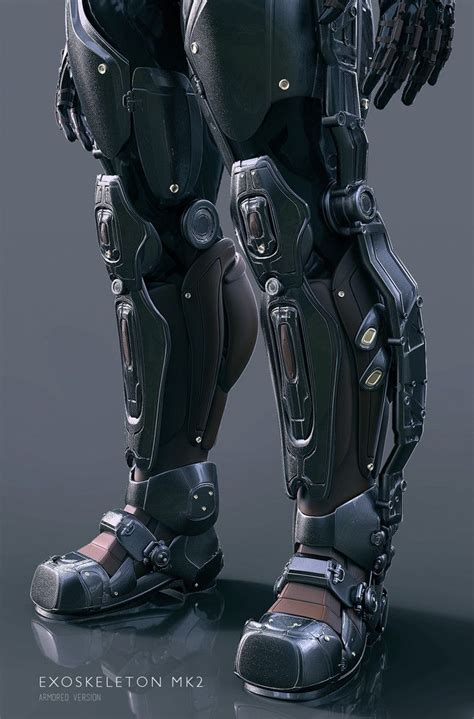 Exoskeleton Mk2 Christophe Lacaux Armor Boots Armor Concept