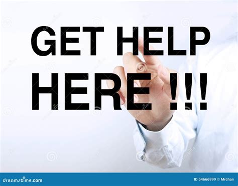 Get Help Here Stock Illustration Image 54666999