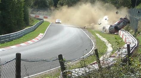 Porsche Rolls 95 Times In Scary Nurburgring Crash Driver Survives W