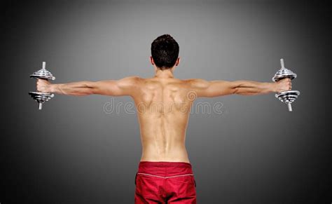 1 345 Muscular Naked Man Lifting Dumbbell Stock Photos Free Royalty