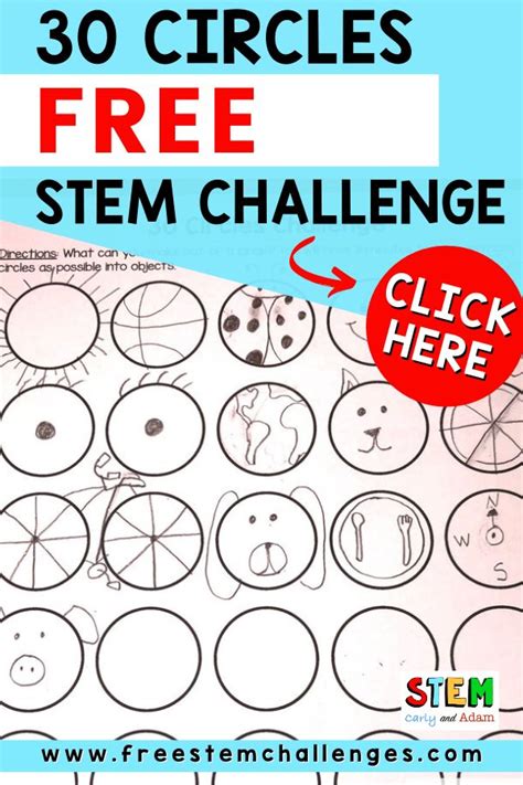 30 Circles Free Creativity Stem Challenge Stem Challenges Teaching