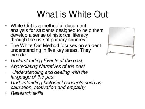 Ppt White Out A Detective Approach To Improve Historical Literacy