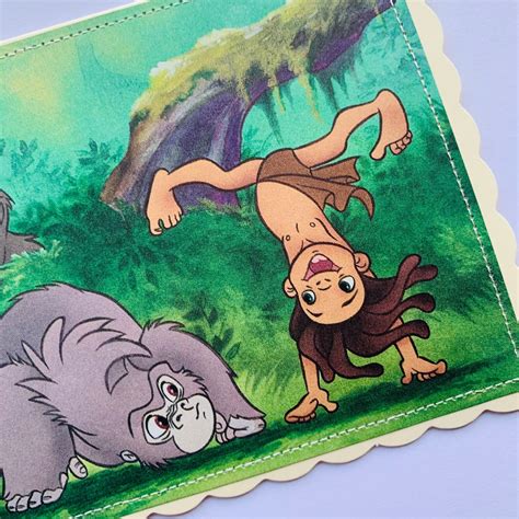 Tarzan Stitched Greeting Card And Envelope Blank Etsy