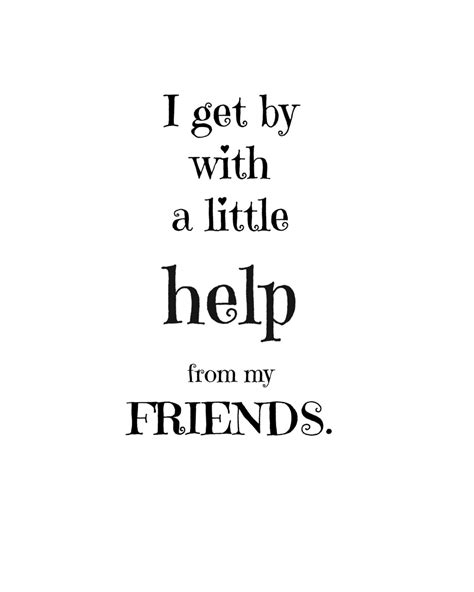 I Get By With A Little Help From My Friends Beatles Poster Etsy