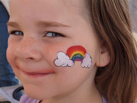 Rainbow Face Painting Easy Butterfly Face Paint Face Painting
