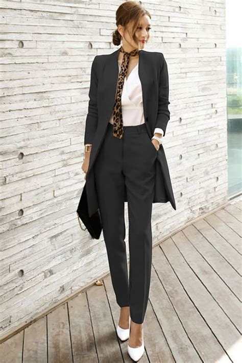 Pant Suits Women Blazers Set Office Lady Formal Business Suits Work