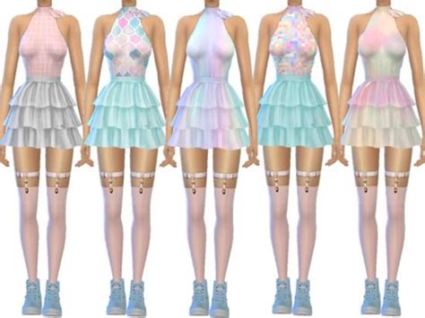 20 Super Cute Mini Dresses Found In Tsr Category Sims 4 Female