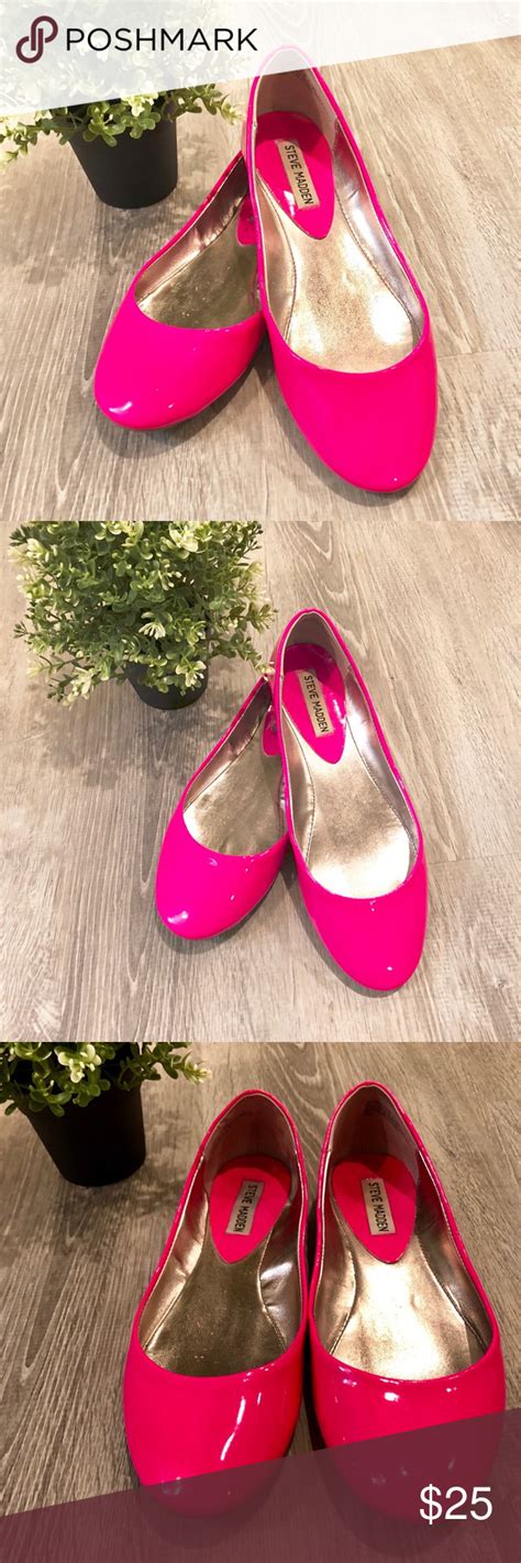 Steve Madden Hot Pink Patton Leather Flats Leather Flats Hot Pink