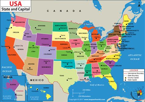 Teacherp Usa States And Capitals