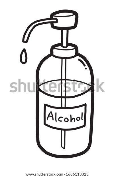 Hand Rub Alcohol Cartoon Vector Illustration Stock Vector Royalty Free