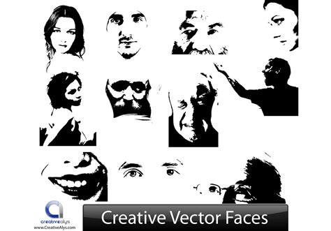 Black silhouette head an african. Creative Vector Face Illustrations - Download Free Vector ...