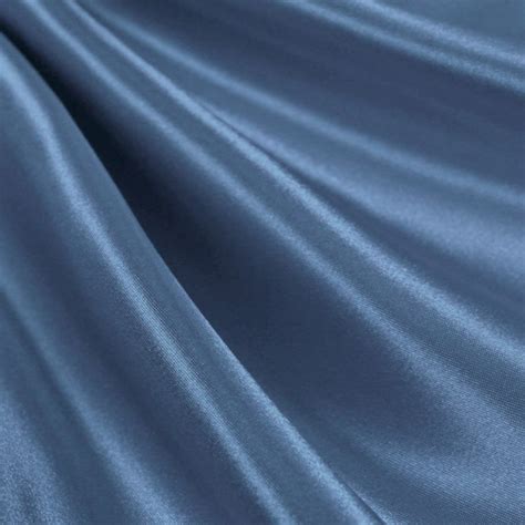 Eliza Slate Blue Shiny Heavy Bridal Wedding Satin Fabric By Etsy