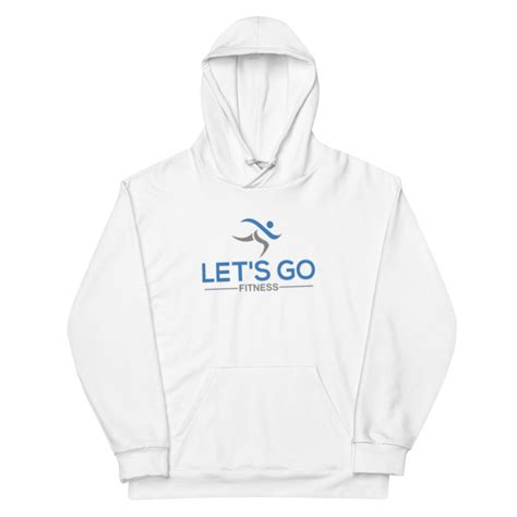 Premium Lets Go Fitness Unisex Hoodie White