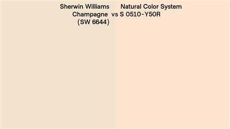 Sherwin Williams Champagne Sw 6644 Vs Natural Color System S 0510