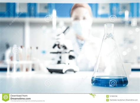 Selective Focus Of A Flask Standing On The Table Stock Image Image Of