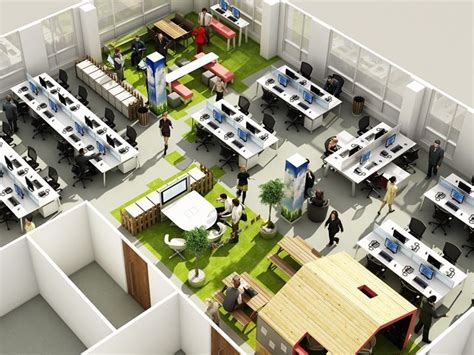 Agile Working Examples Office Floor Plan Office Space Design Open