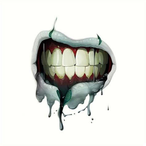 Zombie Bloody Mouth Art Prints By Good Trend Redbubble
