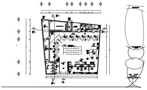 Bank Plan With Detail Dimension In Dwg File Office Layout Plan