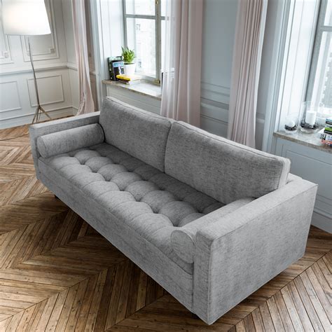 Postmedia Auction Item Scandormi Modern Sofa Grey Mid Century Tufted