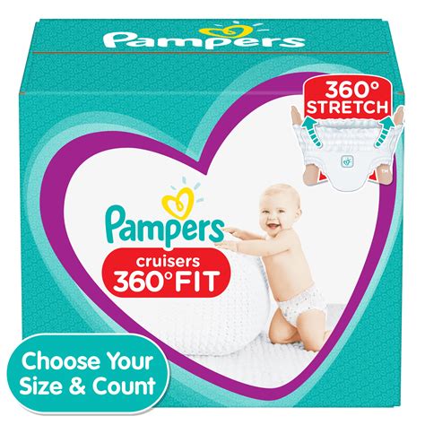 Pampers Cruisers 360 Fit Active Comfort Diapers Size 3 156 Ct