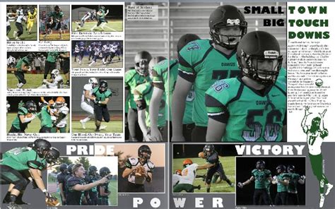 Football Layout Yearbook Layouts Sports Virgin Valley High School