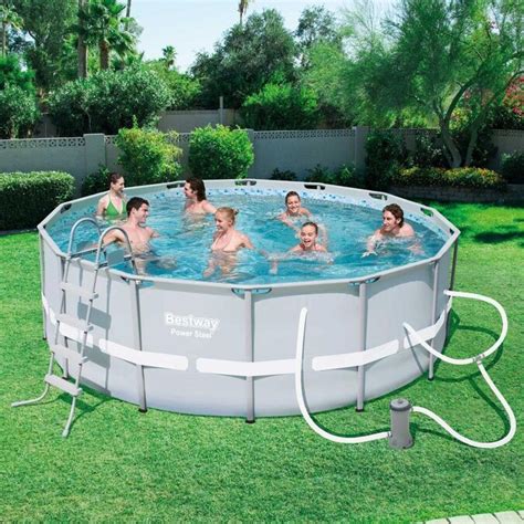 Bestway 14 Ft X 14 Ft X 48 In Round Above Ground Pool In The Above