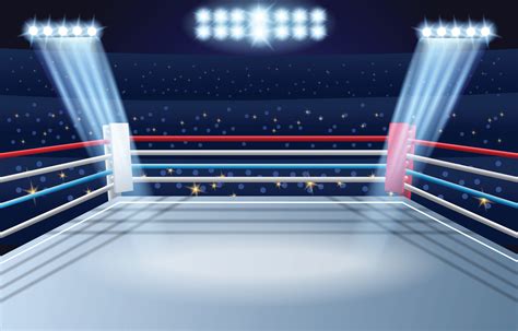 Boxing Ring With Crowded Audience Concept 7537705 Vector Art At Vecteezy