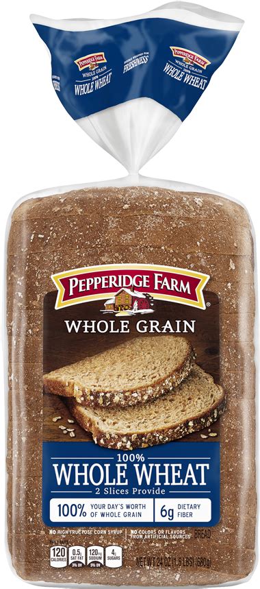 Whole Grain Breads Pepperidge Farms Grain Bread Nutrition Label
