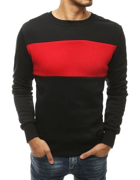 Black Mens Sweatshirt Without Hood Bx4588