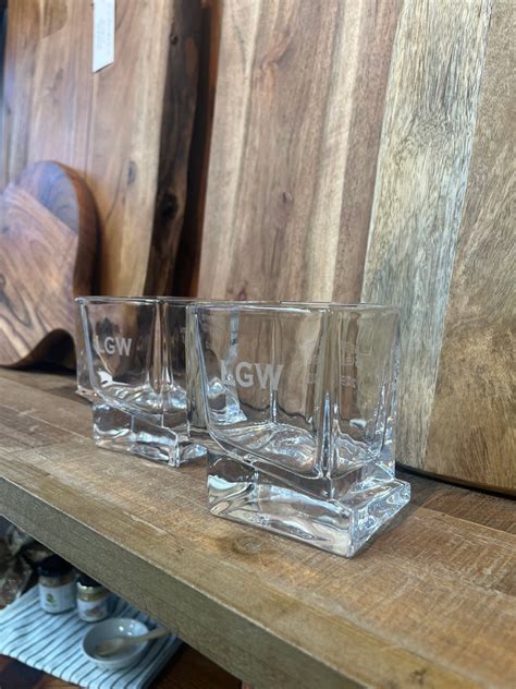 Heavy Square Base Whiskey Glasses Barware Drinkware