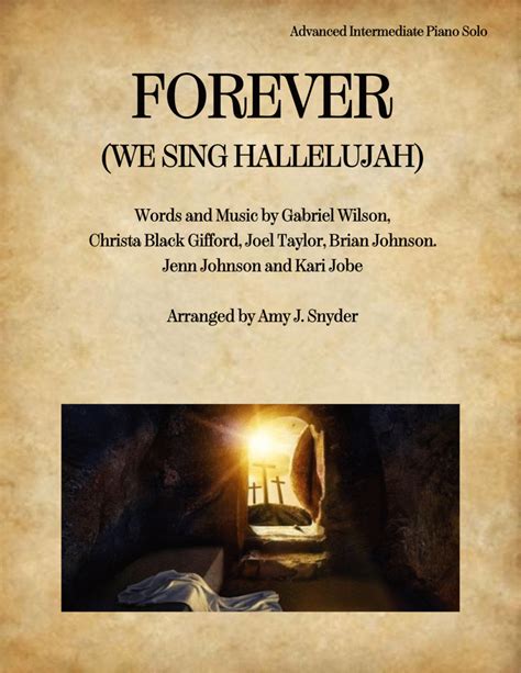 Forever We Sing Hallelujah By Kari Jobe Piano Solo Digital Sheet Music Sheet Music Plus