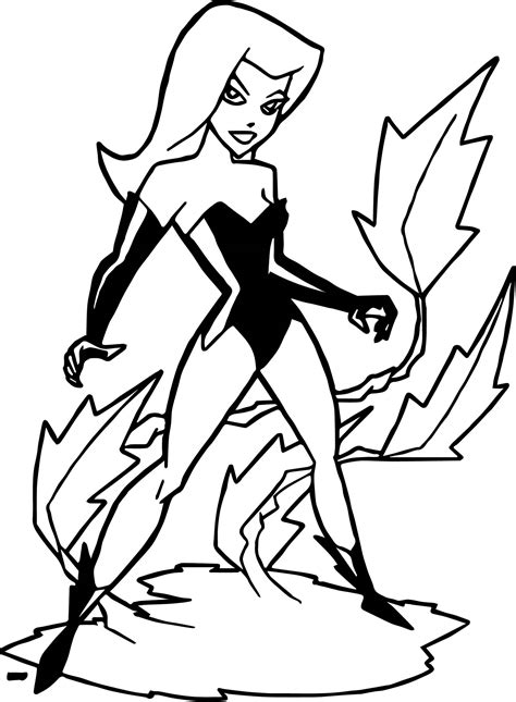Poison Ivy Coloring Pages Sketch Coloring Page