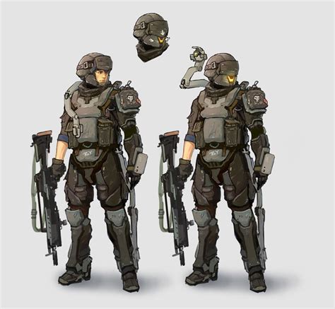 Soldier Zhang Yu Sci Fi Armor Sci Fi Concept Art Futuristic Armor