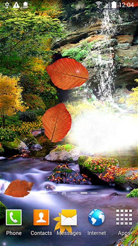 Autumn Waterfall 3d Live Wallpaper For Android Autumn Waterfall 3d