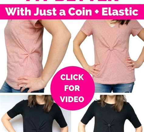 Brilliant Hack To Make A Shirt Or Dress Tighter Without Sewing Easy Fashion For Moms