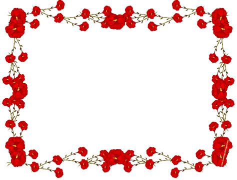 Download Red Flower Frame Transparent Hq Png Image Freepngimg
