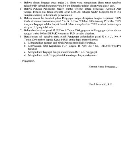 Contoh Surat Contoh Surat Gugatan Wanprestasi Pdf | My XXX Hot Girl