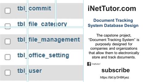 Document Tracking System Database Design Tutorial Youtube