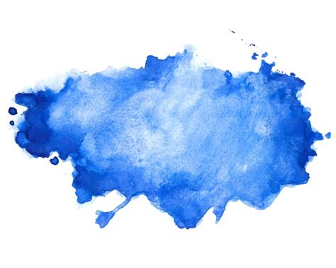 Diseño de fondo de textura de mancha de acuarela azul abstracto