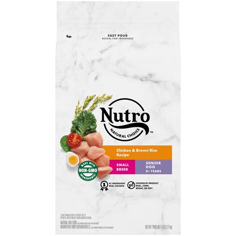 Nutro Natural Choice Senior Small Breed Dry Dog Food Chicken And Brown